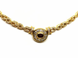 Collier Pendentif en or jaune, diamants et rubis - Castafiore