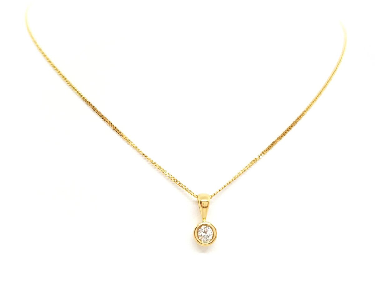 Collier Pendentif en or jaune et diamant - Castafiore