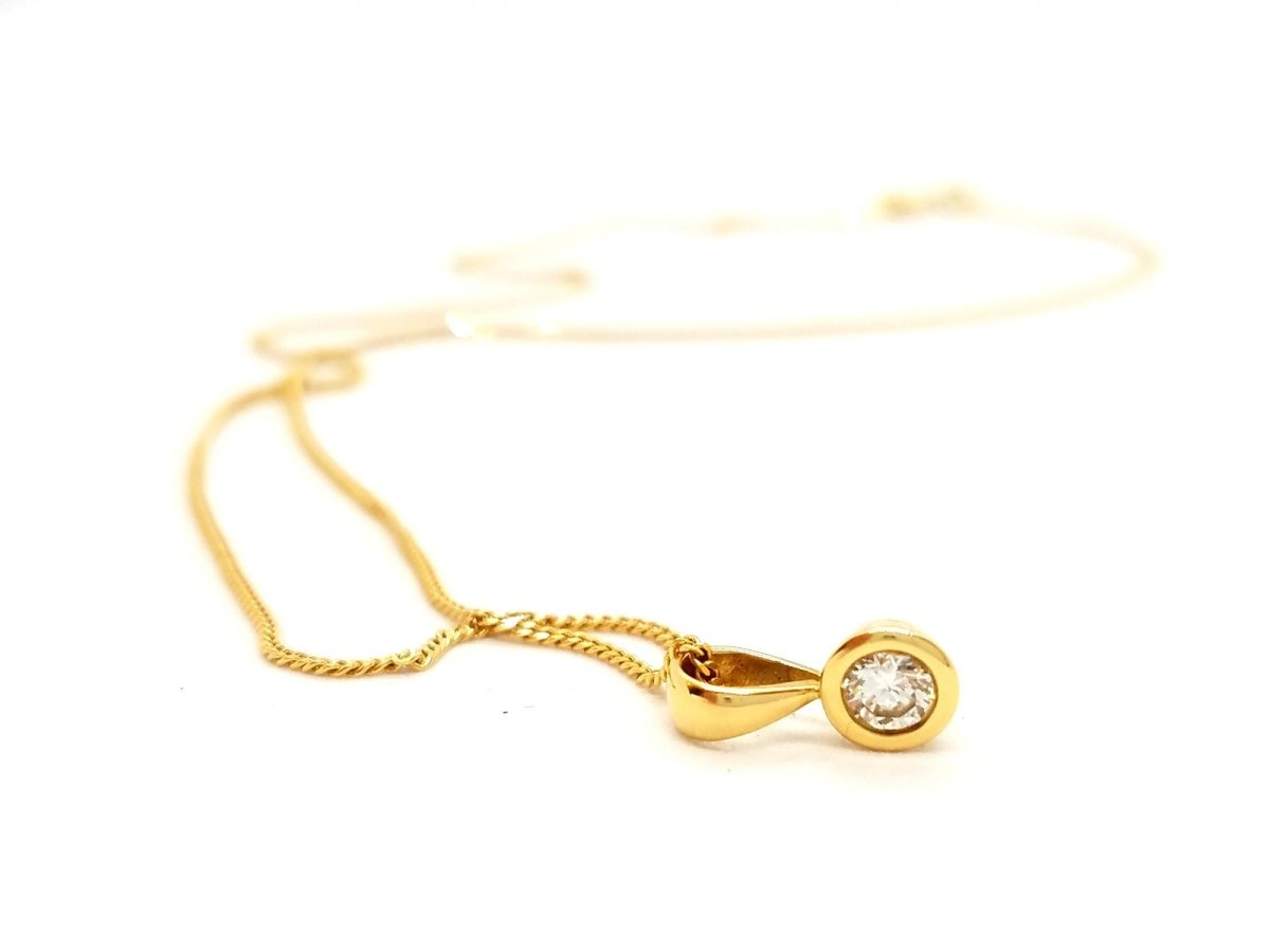 Collier Pendentif en or jaune et diamant - Castafiore