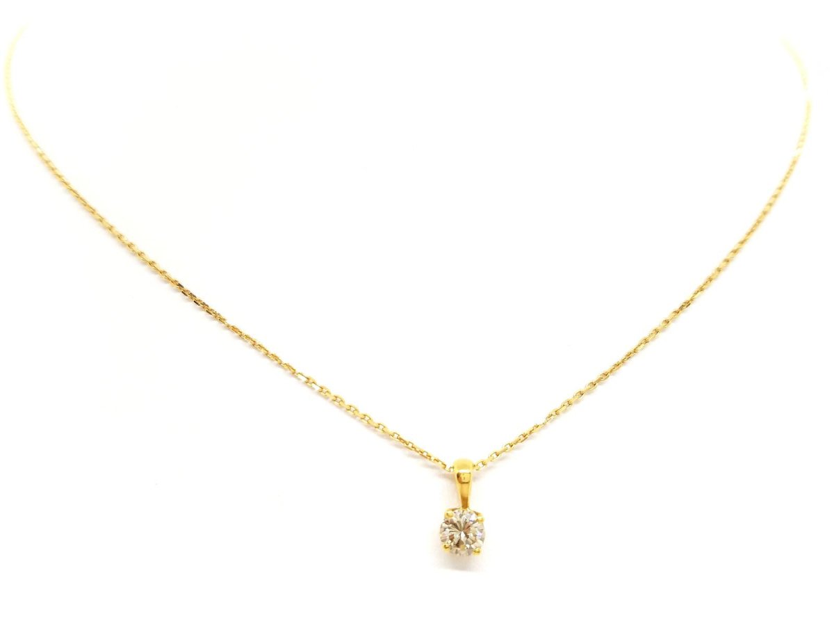 Collier Pendentif en or jaune et diamant - Castafiore