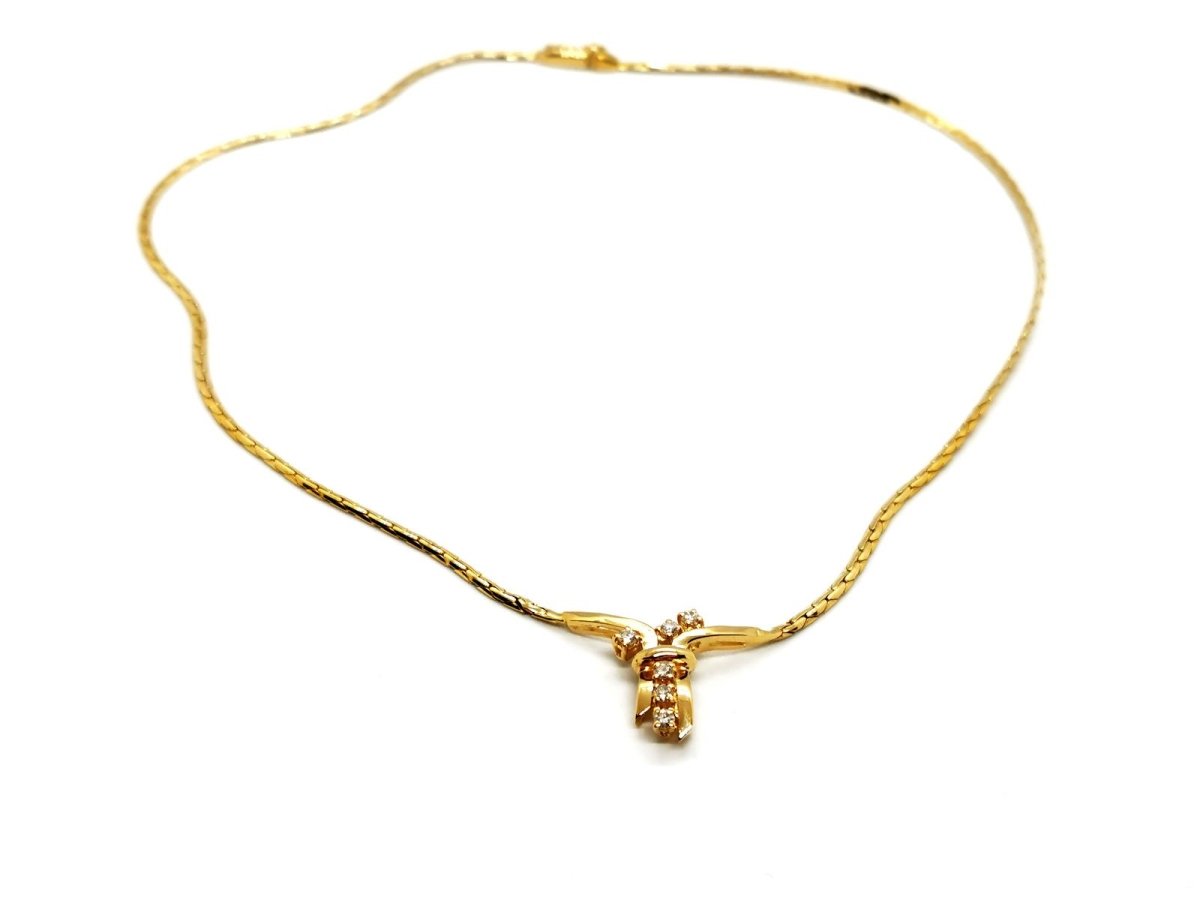 Collier Pendentif en or jaune et diamant - Castafiore