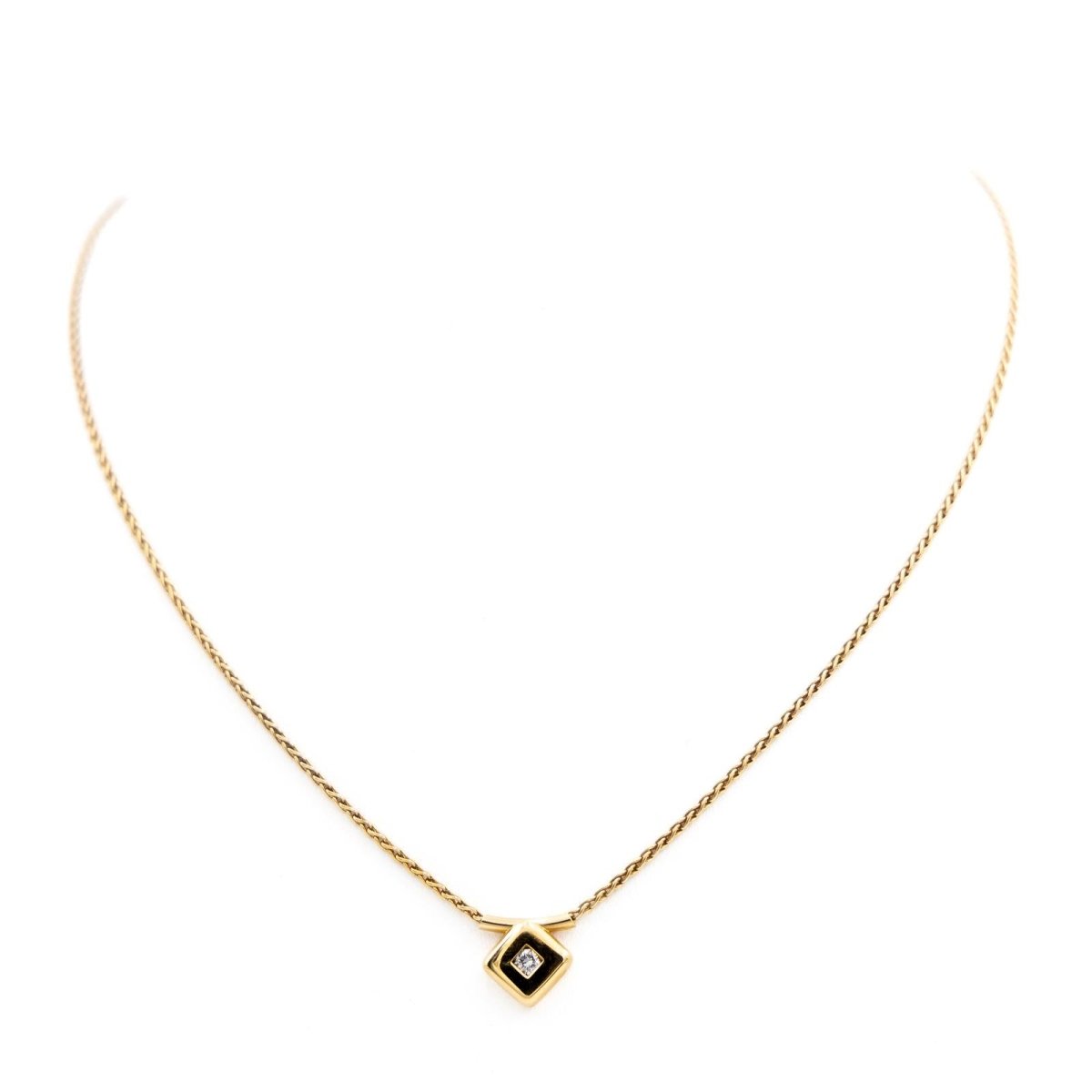 Collier Pendentif en or jaune et diamant - Castafiore