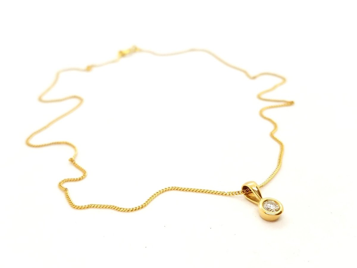 Collier Pendentif en or jaune et diamant - Castafiore