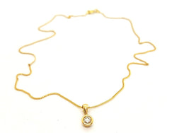 Collier Pendentif en or jaune et diamant - Castafiore