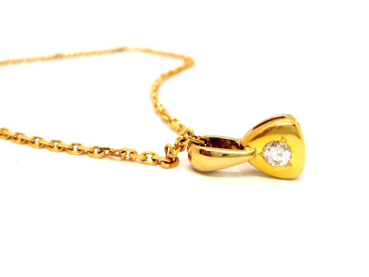 Collier Pendentif en or jaune et diamants - Castafiore