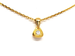 Collier Pendentif en or jaune et diamants - Castafiore