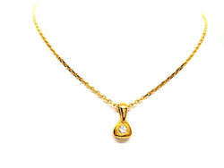 Collier Pendentif en or jaune et diamants - Castafiore