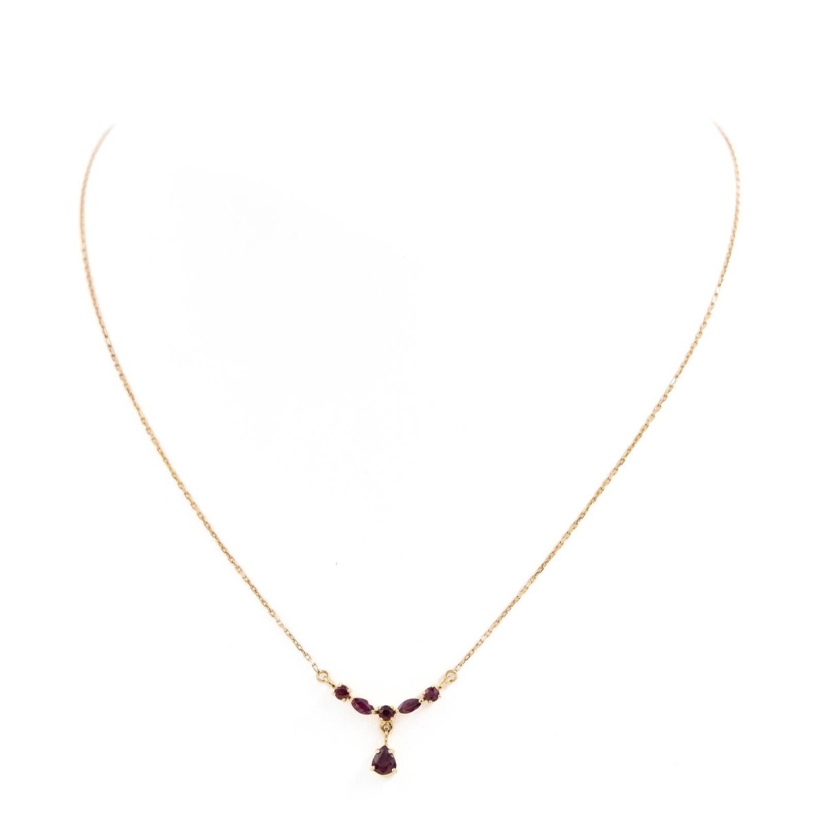 Collier Pendentif en or jaune et rubis - Castafiore