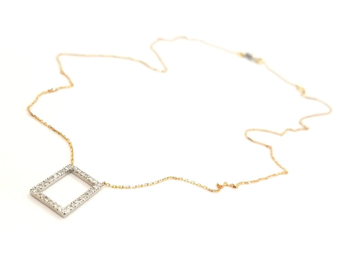 Collier Pendentif en or jaune, or blanc, or rose et diamants - Castafiore