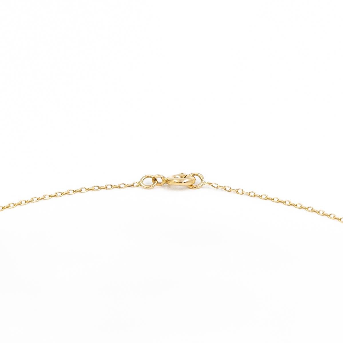 Collier Pendentif en or jaune, saphirs et diamant - Castafiore