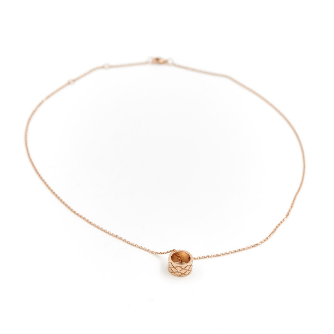 Collier Pendentif en or rose et diamant - Castafiore