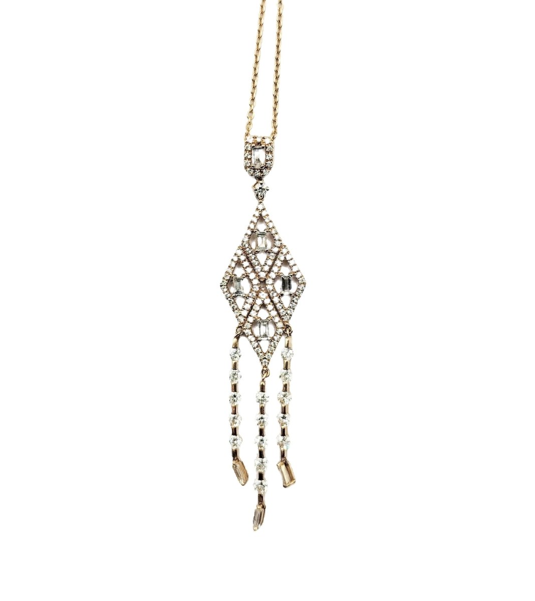 Collier Pendentif en or rose et diamants - Castafiore