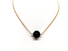 Collier Pendentif en or rose et onyx - Castafiore