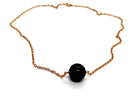 Collier Pendentif en or rose et onyx - Castafiore