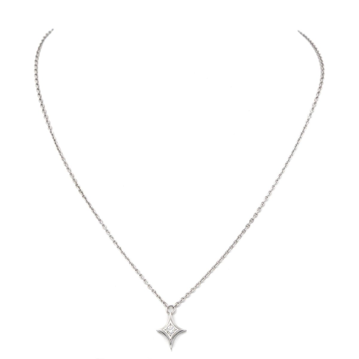 Collier Pendentif étincelle en platine et diamants - Castafiore