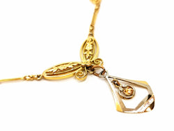 Collier Pendentif floral en 3 ors - Castafiore