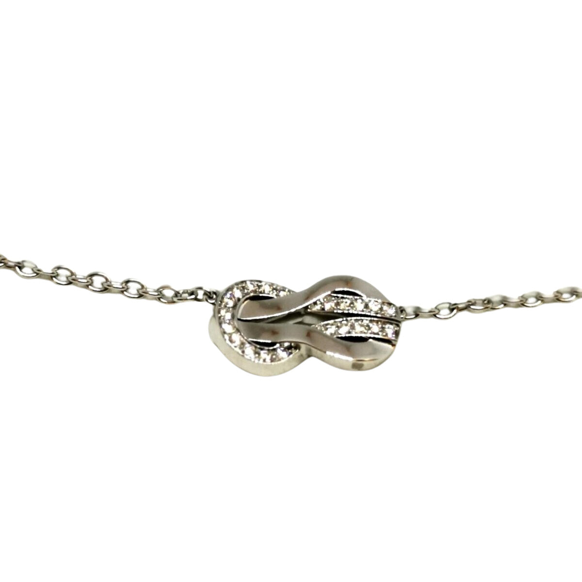 Collier Pendentif FRED Chance infinie, en or blanc et diamants - Castafiore