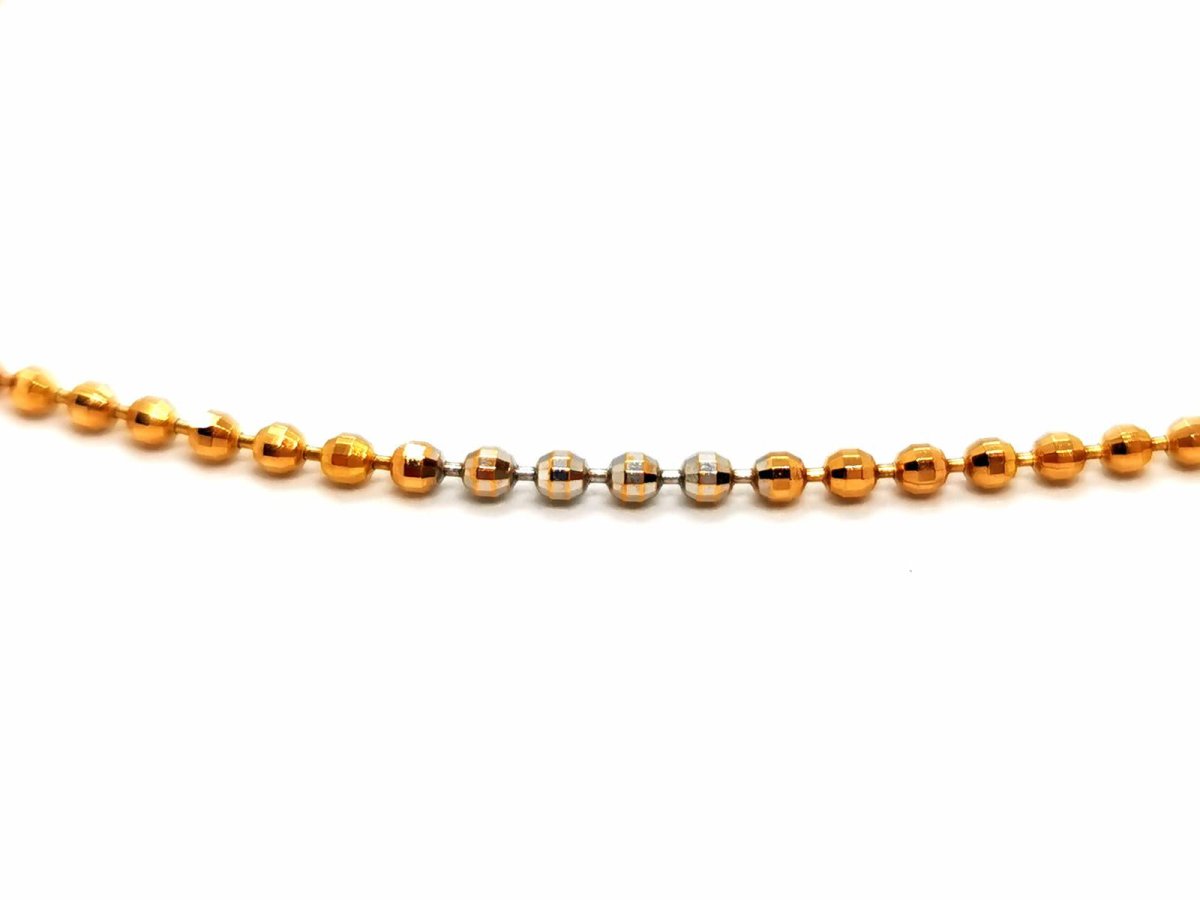 Collier Pendentif maille boule en 3 ors - Castafiore