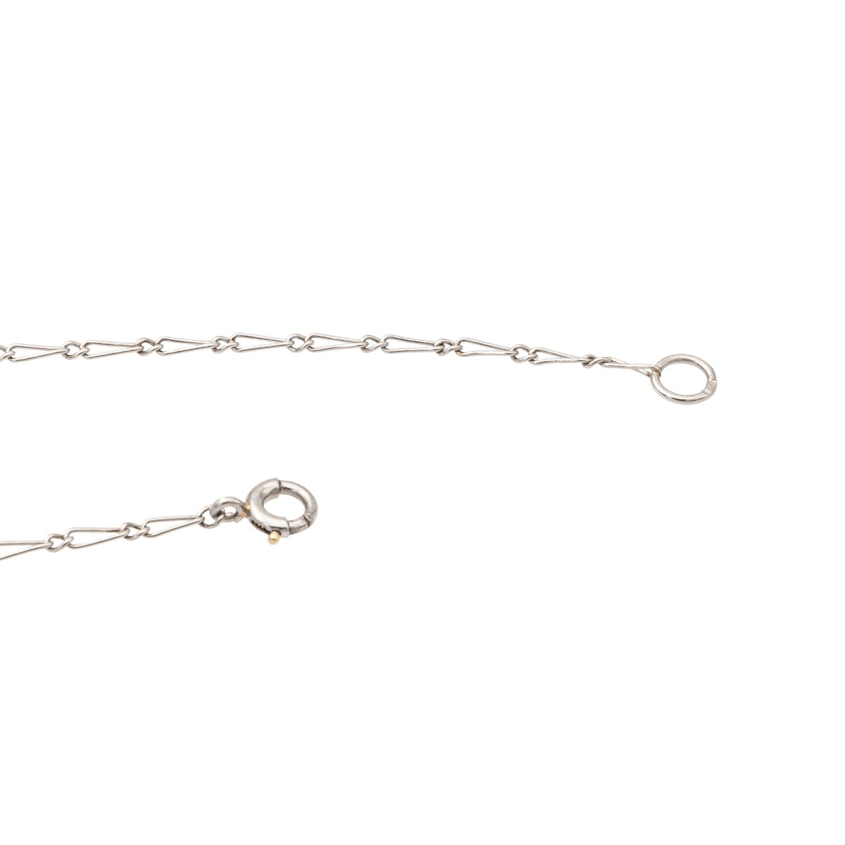 Collier Pendentif Maille cheval en platine, perles et diamants - Castafiore