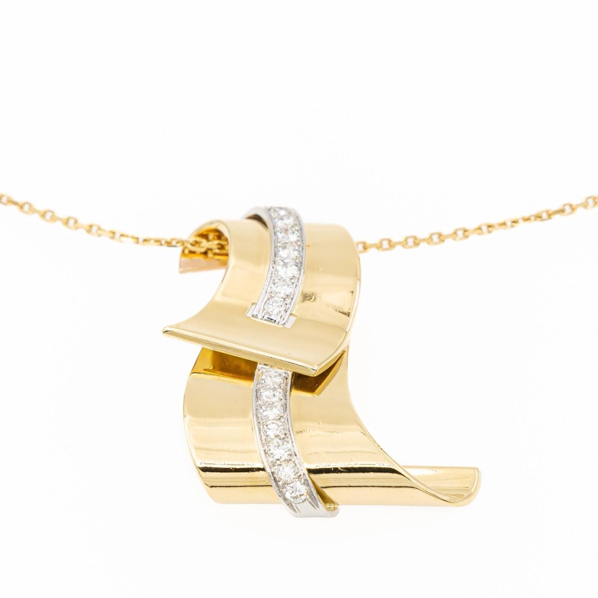 Collier Pendentif Or jaune Diamant - Castafiore