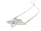 Collier Pendentif papillon en or blanc pavé diamants - Castafiore