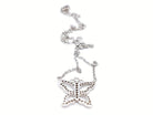 Collier Pendentif papillon en or blanc pavé diamants - Castafiore