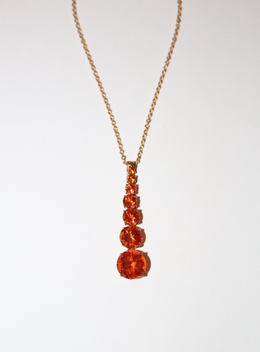 Collier Pendentif ROBERTO DEMEGLIO en or jaune et topazes - Castafiore