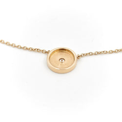 Collier Pendentif rond en or jaune et diamant - Castafiore