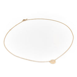 Collier Pendentif rond en or jaune et diamant - Castafiore