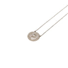 Collier Pendentif rond en platine et diamants - Castafiore