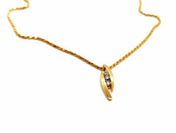 Collier Pendentif trilogie en or jaune et diamants - Castafiore
