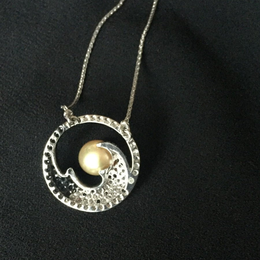Collier perle, diamants, saphirs - Castafiore