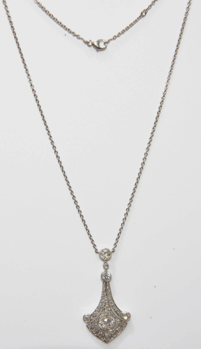Collier platine et diamant - Castafiore