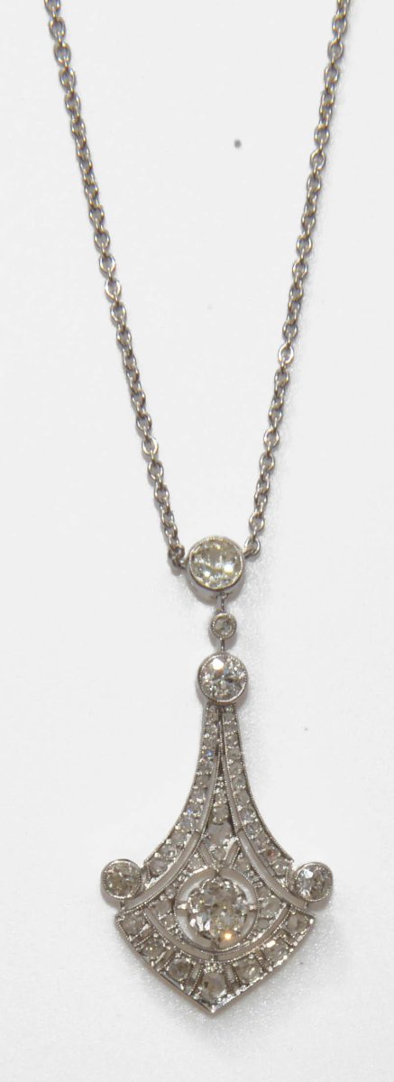 Collier platine et diamant - Castafiore