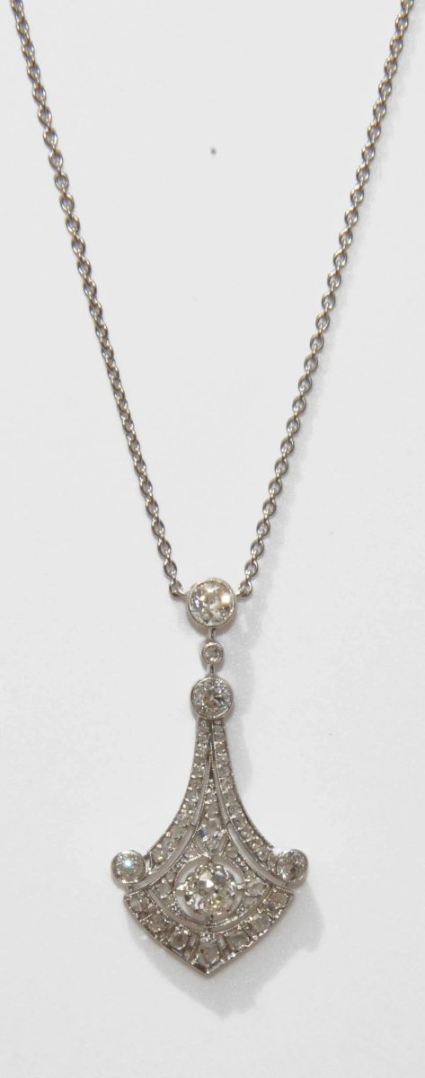 Collier platine et diamant - Castafiore