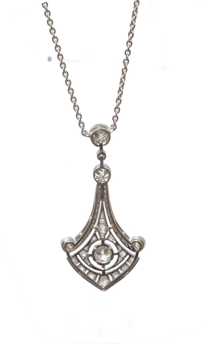 Collier platine et diamant - Castafiore