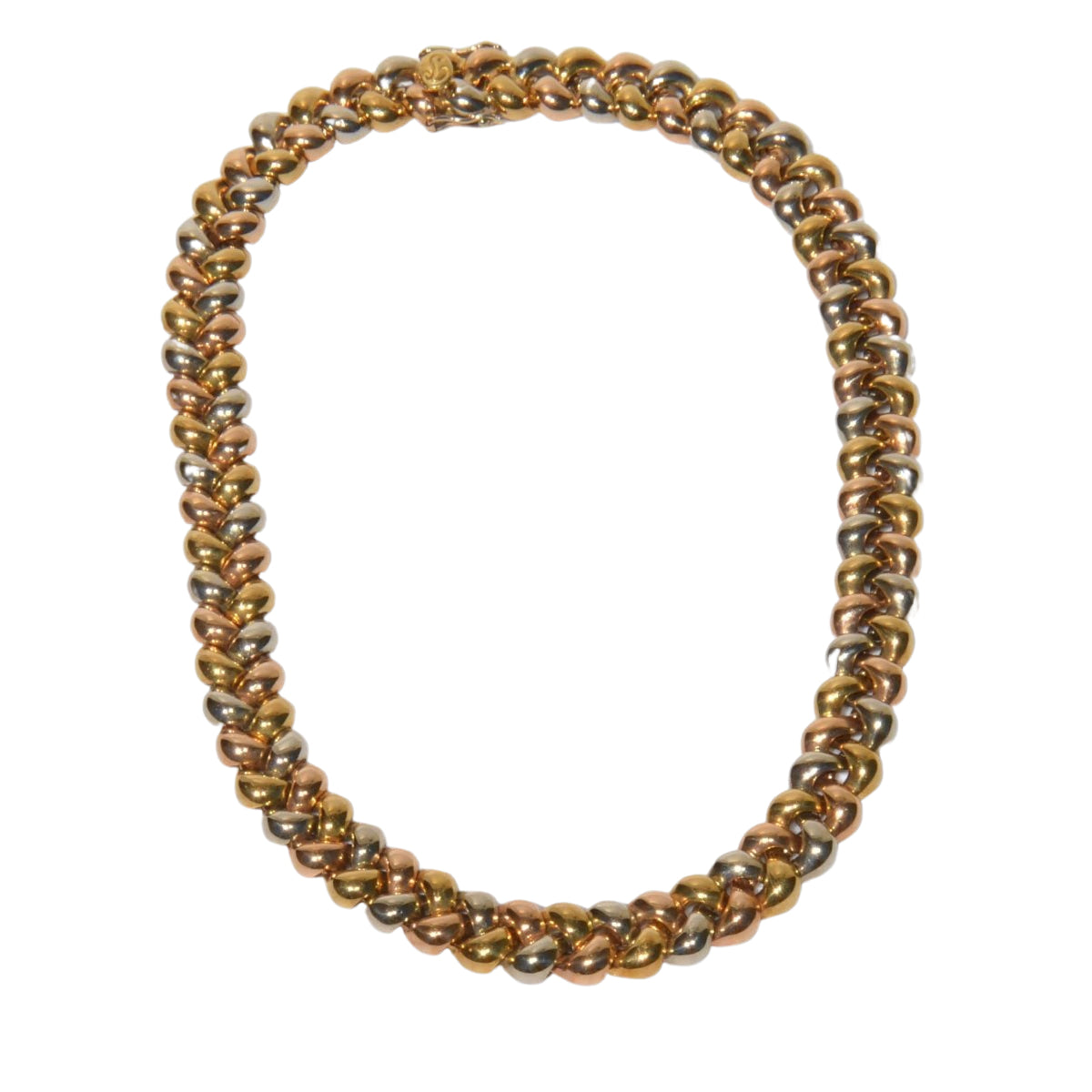 Collier Poiray 3 couleurs d'or modèle Tresse - Castafiore