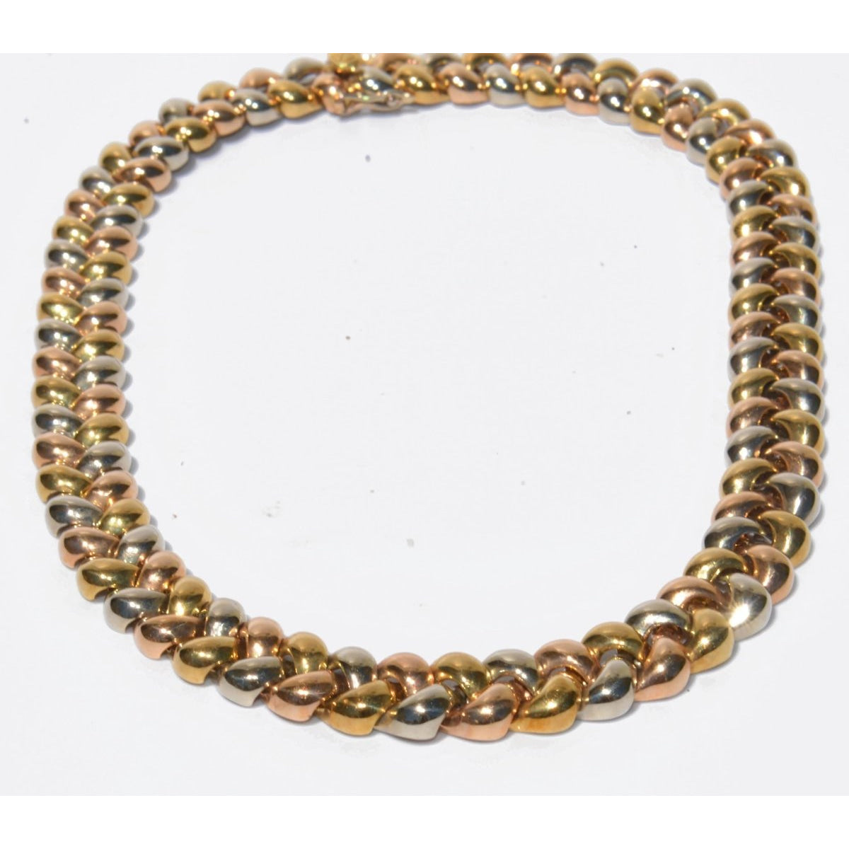 Collier Poiray 3 couleurs d'or modèle Tresse - Castafiore