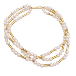 Collier Poiray, "Fuseau", or jaune, perles. - Castafiore