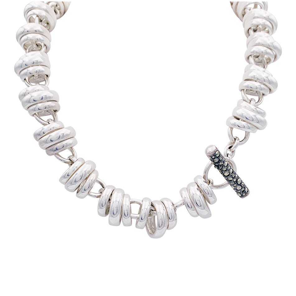 Collier Pomellato 67, "Rondelles", en argent. - Castafiore