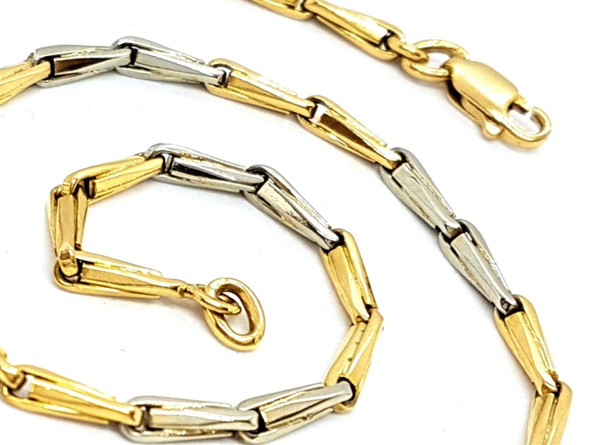 Collier Ras de cou bicolore en 2 ors - Castafiore