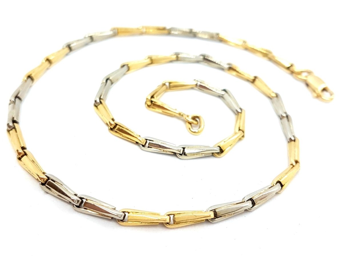 Collier Ras de cou bicolore en 2 ors - Castafiore