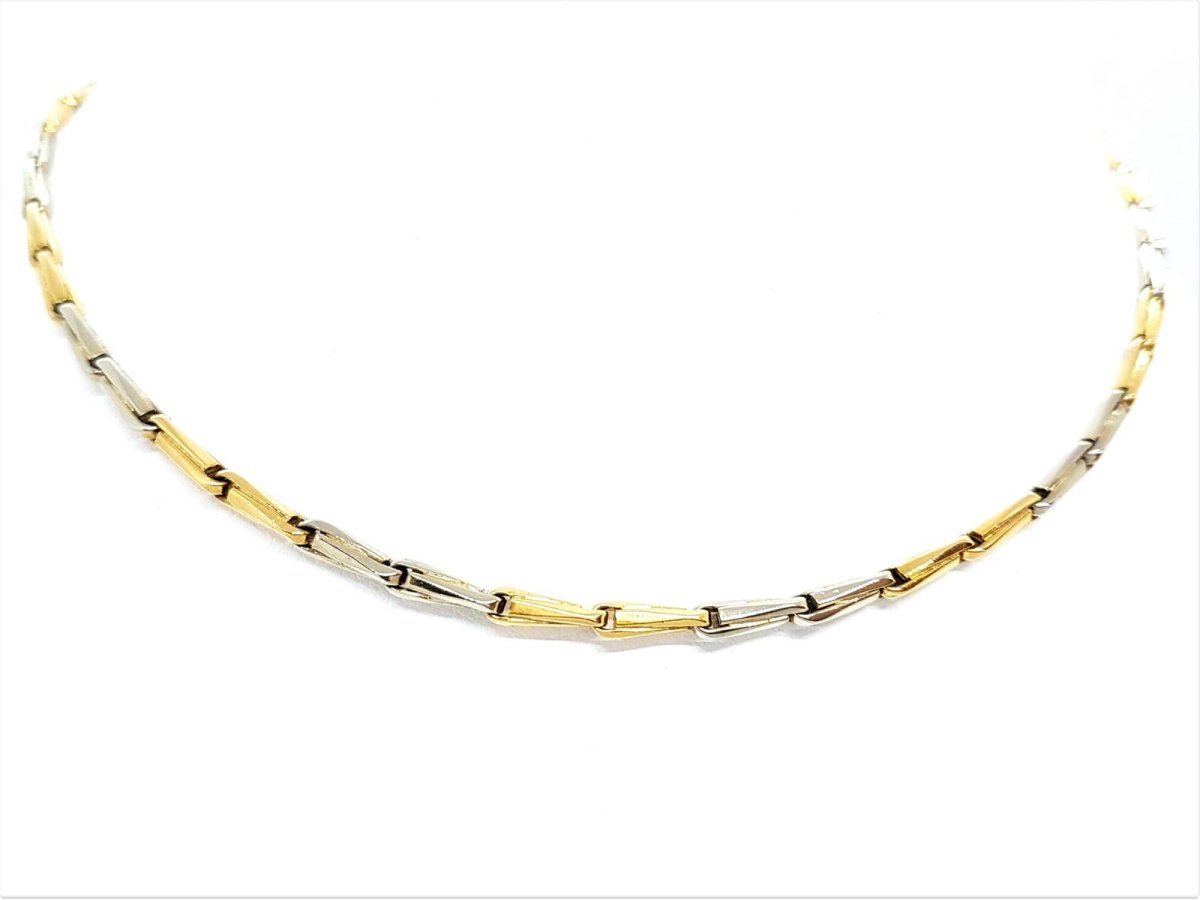 Collier Ras de cou bicolore en 2 ors - Castafiore
