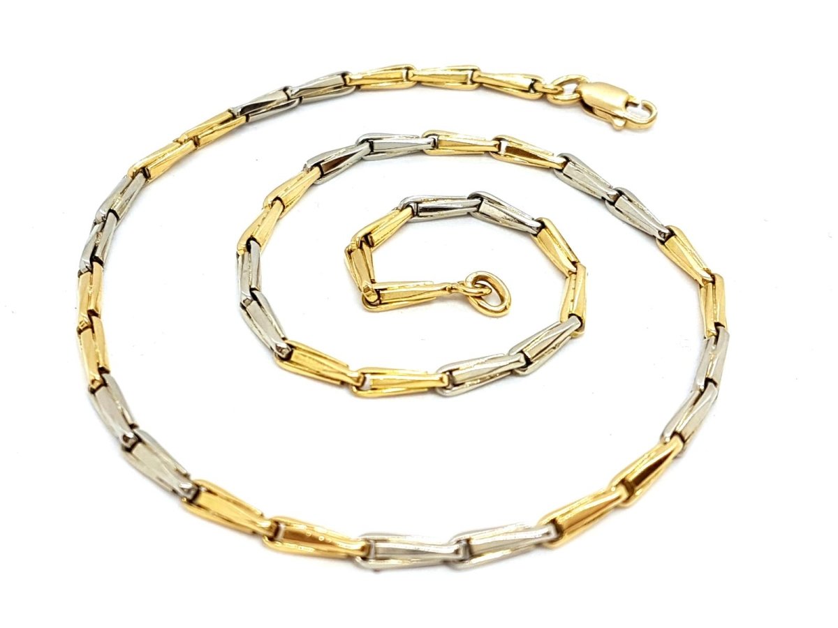 Collier Ras de cou bicolore en 2 ors - Castafiore