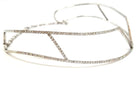 Collier Ras de cou graphique en or blanc et diamants - Castafiore