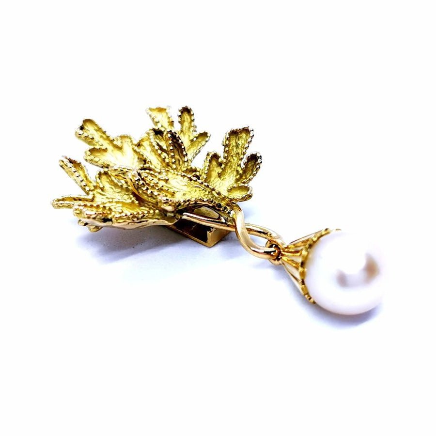 Collier Ras de cou imposant en or jaune et perle - Castafiore