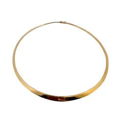 Collier Ras de cou maille oméga en or jaune - Castafiore