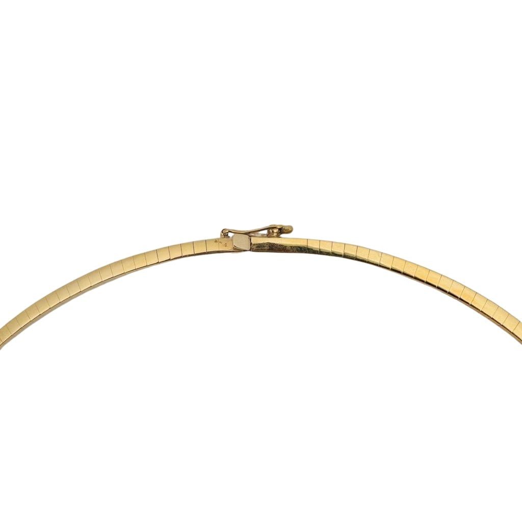 Collier Ras de cou maille oméga en or jaune - Castafiore