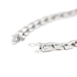 Collier Ras de cou maille or blanc et diamants - Castafiore