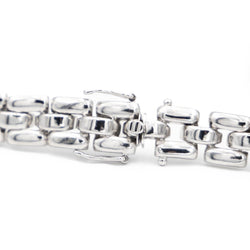 Collier Ras de cou maille or blanc et diamants - Castafiore